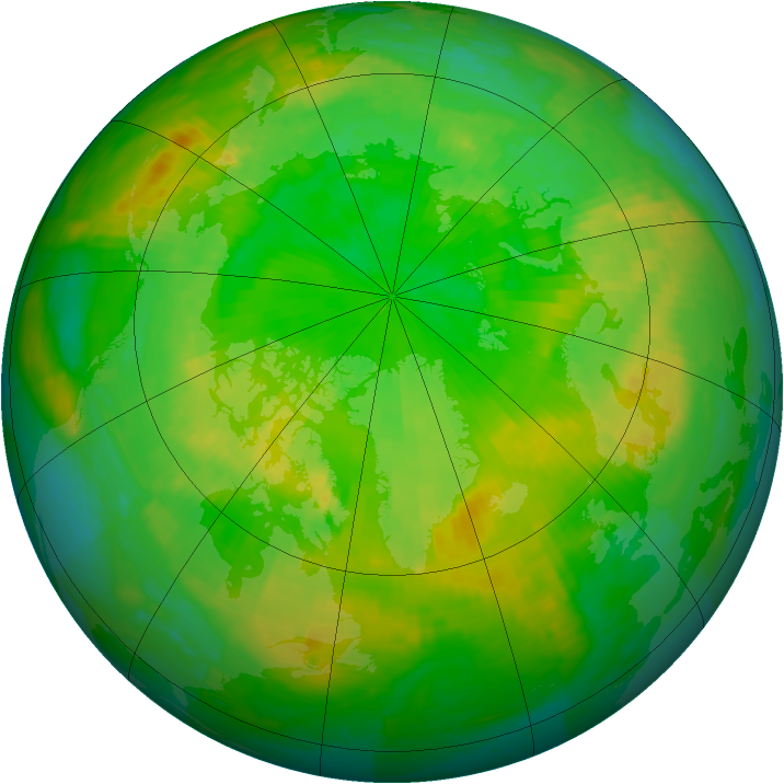 Arctic ozone map for 23 June 1994